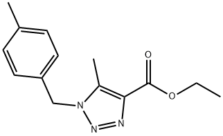 ethyl 5-methyl-1-(4-methylbenzyl)-1H-1,2,3-triazole-4-carboxylate Struktur