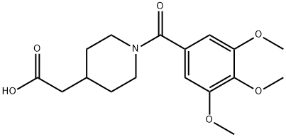 [1-(3,4,5-trimethoxybenzoyl)piperidin-4-yl]acetic acid Struktur