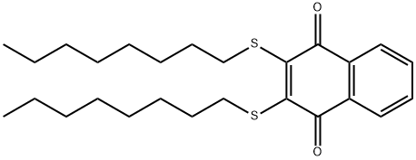 2,3-BIS(N-OCTYLTHIO)-1,4-NAPHTHALENEDIONE Struktur