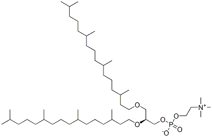 2,3-di-O-phytanyl-sn-glycero-1-phosphocholine Struktur