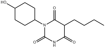 5-Butyl-1-(4-hydroxycyclohexyl)barbituric acid Struktur