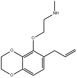 5-[2-(Methylamino)ethoxy]-6-allyl-1,4-benzodioxin Struktur