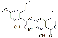 2,3-Dihydroxy-4-[(2-hydroxy-4-methoxy-6-propylbenzoyl)oxy]-6-propylbenzoic acid methyl ester Struktur