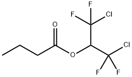 Butyric acid 2-chloro-1-(chlorodifluoromethyl)-2,2-difluoroethyl ester Struktur