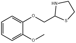 Thiazolidine, 2-((2-methoxyphenoxy)methyl)- Struktur