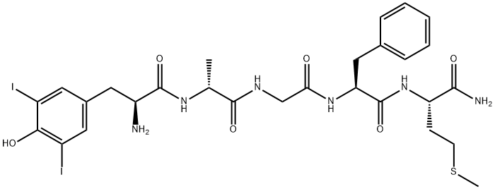 (3,5-DIIODO-TYR1,D-ALA2)-MET-ENKEPHALIN AMIDE ACETATE SALT Struktur