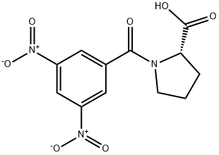 N-(3,5-Dinitrobenzoyl)-L-proline Struktur