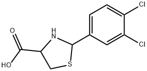 (R)-2-(3,4-DICHLORO-PHENYL)-THIAZOLIDINE-4-CARBOXYLIC ACID Struktur