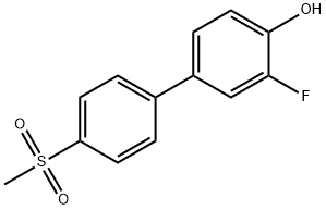 2-Fluoro-4-(4-methylsulfonylphenyl)phenol Struktur