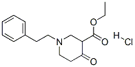 ethyl 4-oxo-1-phenethylpiperidine-3-carboxylate hydrochloride  Struktur