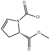 1H-Pyrrole-2-carboxylicacid,1-(chlorocarbonyl)-2,3-dihydro-,methylester,(S)-(9CI) Struktur