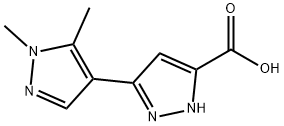 1',5'-dimethyl-1'H,2H-3,4'-bipyrazole-5-carboxylic acid(SALTDATA: FREE) Struktur