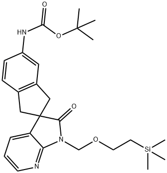 tert-butyl 2'-oxo-1'-((2-(triMethylsilyl)ethoxy)Methyl)-1,1',2',3-tetrahydrospiro[indene-2,3'-pyrrolo[2,3-b]pyridine]-5-ylcarbaMate