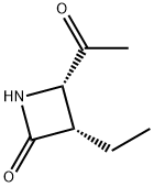 2-Azetidinone, 4-acetyl-3-ethyl-, (3S-cis)- (9CI) Struktur