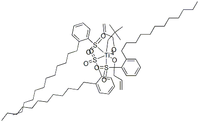 Titanium, 2,2-bis(2-propenyloxy-.kappa.O)methyl-1-butanolato-.kappa.Otris(dodecylbenzenesulfonato-.kappa.O)- Struktur