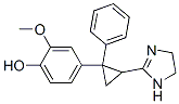 4-[2-(4,5-dihydro-1H-imidazol-2-yl)-1-phenyl-cyclopropyl]-2-methoxy-ph enol Struktur