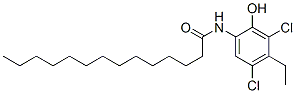 N-(3,5-Dichloro-4-ethyl-2-hydroxyphenyl)tetradecanamide Struktur