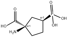 (+/-)-1-AMINO-TRANS-3-PHOSPHONO-CYCLOPEN TANE CARBO Struktur