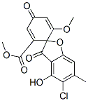 5-Chloro-4-hydroxy-6'-methoxy-6-methyl-3,4'-dioxospiro[benzofuran-2(3H),1'-[2,5]cyclohexadiene]-2'-carboxylic acid methyl ester Struktur