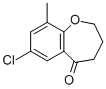 7-Chloro-9-methyl-3,4-dihydro-2H-benzo[b]oxepin-5-one Struktur