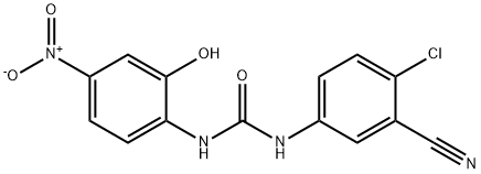 N-(4-Chloro-3-cyanophenyl)-N'-(2-hydroxy-4-nitrophenyl)urea Struktur