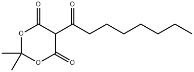 5-OCTANOYL-2,2-DIMETHYL-1,3-DIOXANE-4,6-DIONE Struktur