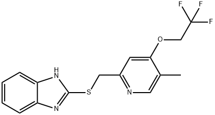 2-[5-METHYL-4-((2,2,2-TRIFLUORETHOXY)-2-PYRIDINYL)-METHYLTHIO]-BENZIMIDAZOLE Struktur