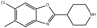 6-chloro-5-methyl-2-piperidin-4-yl-1,3-benzoxazole(SALTDATA: FREE) Struktur