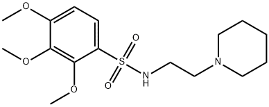 Benzenesulfonamide, N-(2-(1-piperidinyl)ethyl)-2,3,4-trimethoxy- Struktur