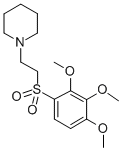 1-(2-((2,3,4-Trimethoxyphenyl)sulfonyl)ethyl)piperidine Struktur