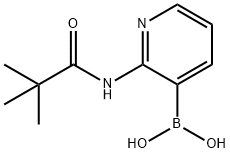 2-[(2,2-DiMethylpropanoyl)aMino]pyridin-3-boronic acid Struktur