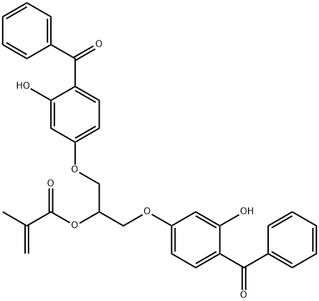 1,3-BIS(4-BENZOYL-3-HYDROXYPHENOXY)-2-PROPYL METHACRYLATE Struktur