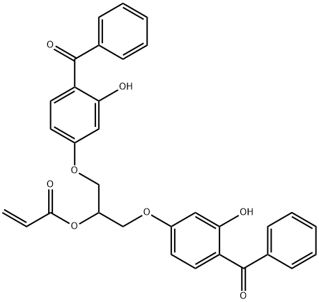 1,3-BIS(4-BENZOYL-3-HYDROXYPHENOXY)-2-PROPYL ACRYLATE Struktur