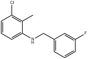 3-Chloro-N-(3-fluorobenzyl)-2-Methylaniline, 97% Struktur