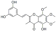 2-[(E)-2-(3,5-Dihydroxyphenyl)ethenyl]-5-hydroxy-6,7,8-trimethoxy-3-methyl-4H-1-benzopyran-4-one Struktur