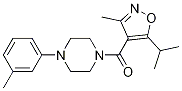 Methanone, [3-methyl-5-(1-methylethyl)-4-isoxazolyl][4-(3-methylphenyl)-1-piperazinyl]- Struktur