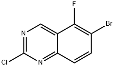 6-BroMo-2-chloro-5-fluoro-quinazoline Struktur