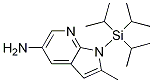 1H-Pyrrolo[2,3-b]pyridin-5-amine, 2-methyl-1-[tris(1-methylethyl)silyl]- Struktur