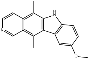 9-methoxy-5,11-dimethyl-6H-pyrido[4,3-b]carbazole  Struktur