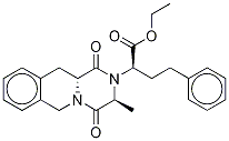 QUINAPRIL   RELATED   COMPOUND   A  (50 MG) (ETHYL[3S-[2(R*),3A,11A  BETA]]-1,3,4,6,11,11A-HEXAHYDRO-3-METHYL-1,4-DIOXO-ALPHA-(2-PHENY-LETHYL)-2H-PYRAZINO[1,2-B]ISOQUINOLINE-2-ACETATE) Struktur