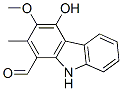 9H-Carbazole-1-carboxaldehyde, 4-hydroxy-3-methoxy-2-methyl- Struktur