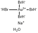 SODIUM TETRABROMOAURATE(III) HYDRATE Struktur