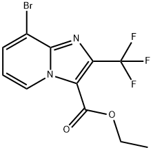 Ethyl 8-bromo-2-(trifluoromethyl)imidazo-[1,2-a]pyridine-3-carboxylate Struktur