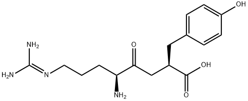 (2R,5S)-5-AMINO-8-GUANIDINO-4-OXO-2-P-HYDROXYPHENYLMETHYLOCTANOIC ACID SULFATE Struktur