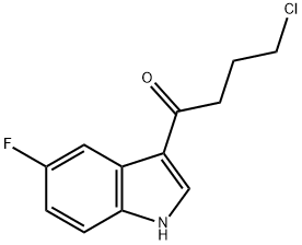 4-chloro-1-(5-fluoro-1H-indol-3-yl)-butan-1-one Struktur