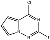 Pyrrolo[2,1-f][1,2,4]triazine, 4-chloro-2-iodo- Struktur