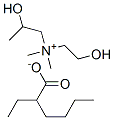 N-(2-Hydroxyethyl)-N-(2-hydroxypropyl)-N,N-dimethyl ammonium 2-ethylhexanoate Struktur