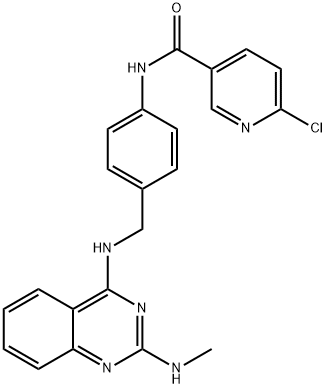 3-PyridinecarboxaMide, 6-chloro-N-[4-[[[2-(MethylaMino)-4-quinazolinyl]aMino]Methyl]phenyl]- Struktur