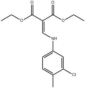 DIETHYL 2-((3-CHLORO-4-METHYLPHENYLAMINO)METHYLENE)MALONATE Struktur