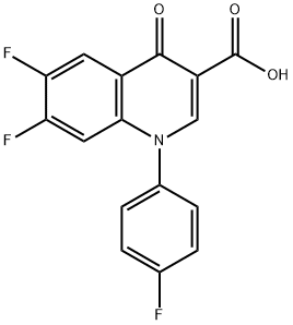 6,7-Difluoro-1-(4-fluorophenyl)-1,4-dihydro-4-oxo-3-quinolinecarboxylic Acid Struktur